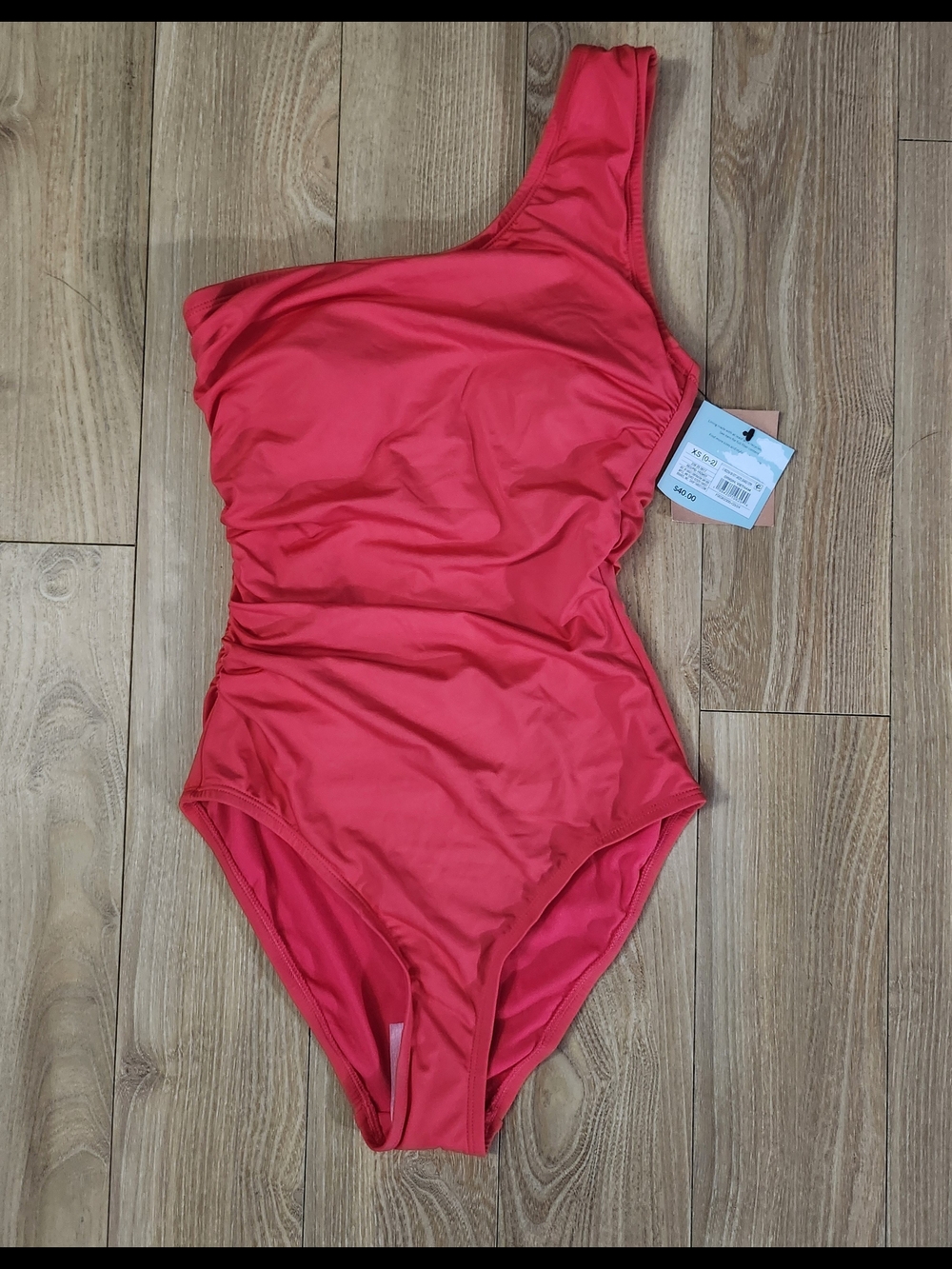 Shade & Shore Red One-Shoulder Swimsuit Size: XS NWT